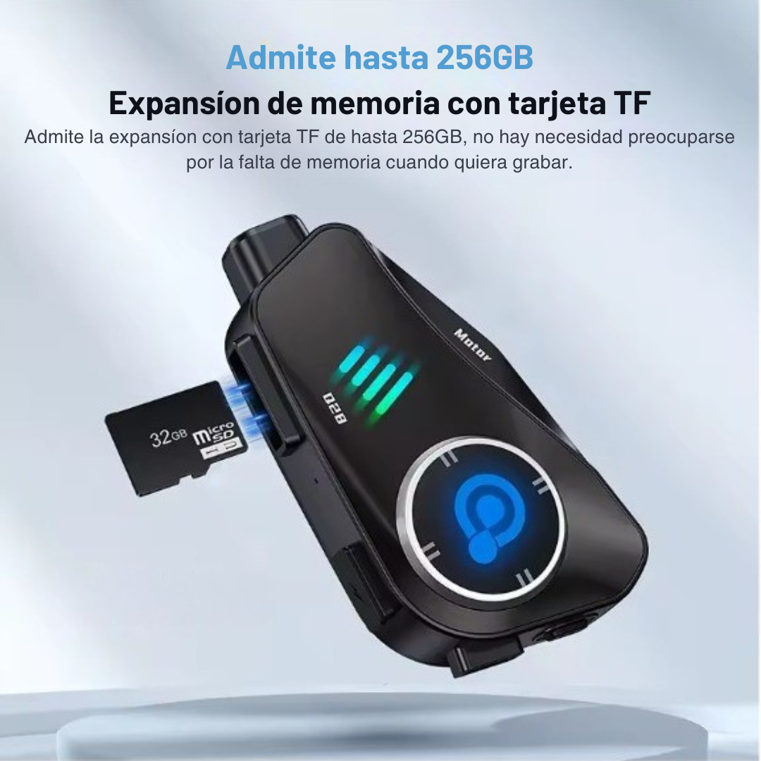 Intercomunicador de moto con camara